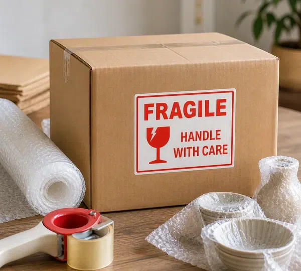 Bubble wrap protection for fragile items